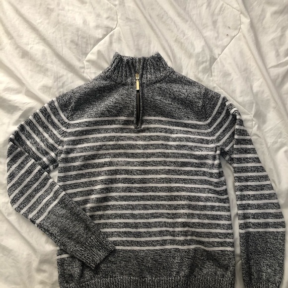 Striped Quarter Zip Sweater - Picture 3 of 4